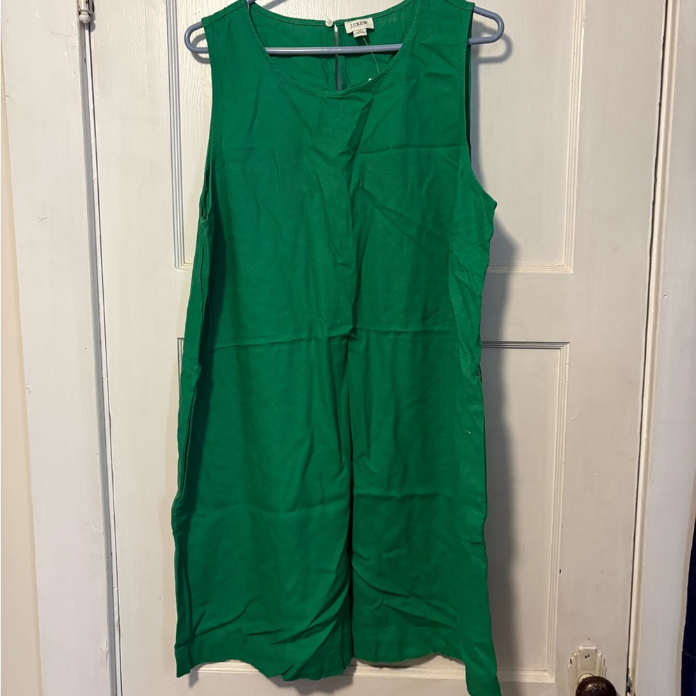J. Crew Factory Green Sleeveless Dress